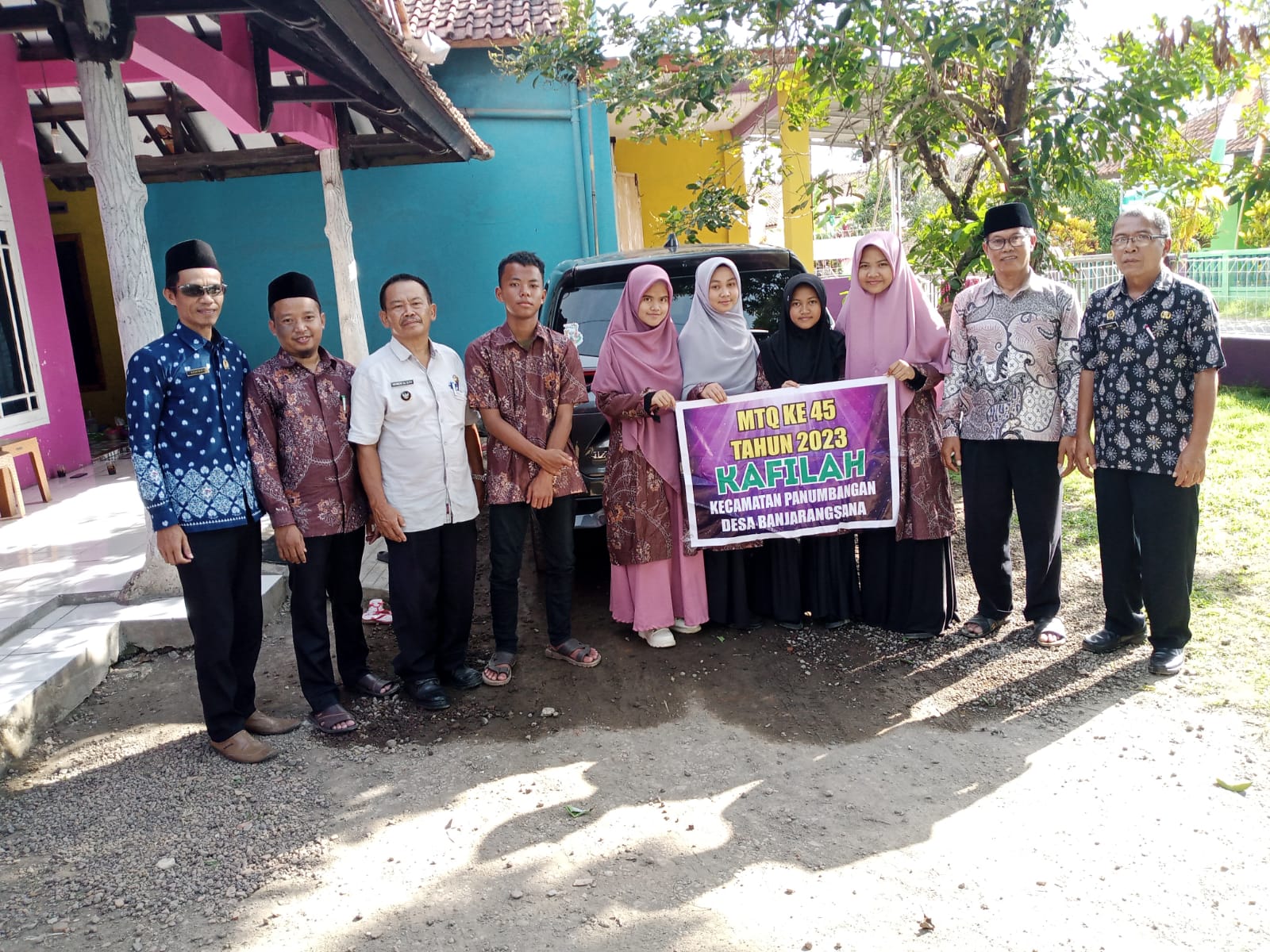 Lima peserta dari Banjarangsana mewakili kecamatan Panumbangan dalam kegiatan MTQ tingkat Kabupaten